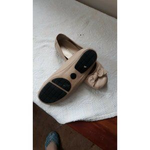 Exc JEFFREY TYLER TAN LEATHER  Ballet Flats Sz  8.5 M